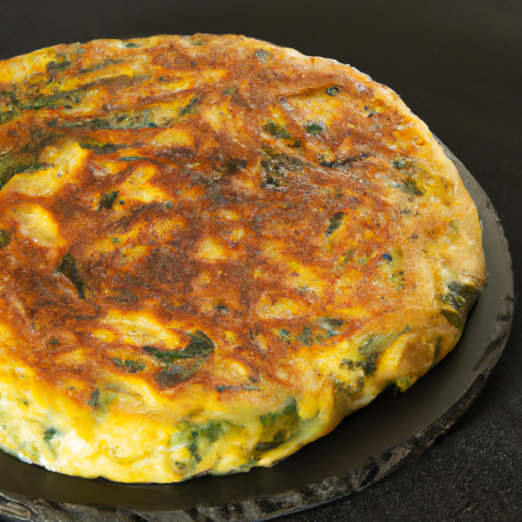 Receta de tortilla de patatas con espinacas